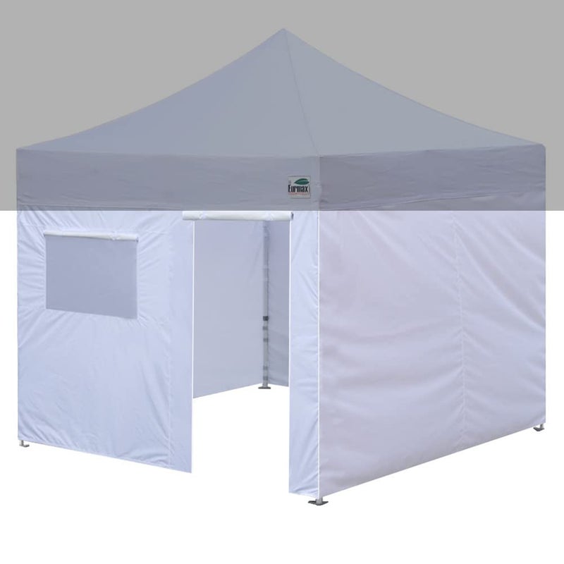 Eurmax USA Full Zippered Walls for 10 x 10 Easy Pop Up Canopy Tent,Enclosure Sidewall Kit with Roller Up Mesh Window and Door 4 Walls ONLY,NOT Including Frame and Top (White) - Image 1